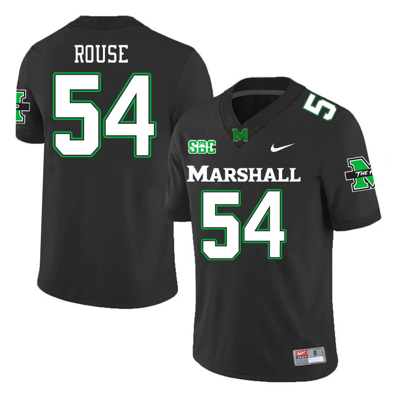 Men #54 Shawn Rouse Marshall Thundering Herd SBC Conference College Football Jerseys Stitched-Black